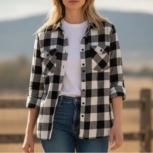 Denim & Supply Ralph Lauren women’s checkered button up shirt sz Large